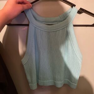 Aerie Aqua Ribbed Tank Top